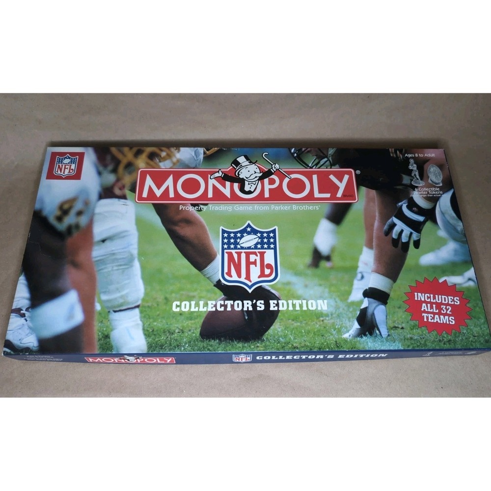 NFL Monopoly Board Game Collector's Edition 2003 Complete Parker Brothers Hasbro